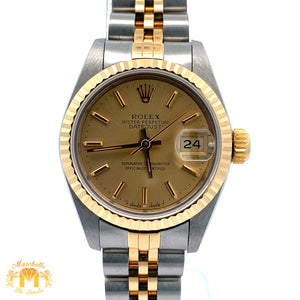 Factory 26mm Ladies`Rolex Watch with Two Tone Jubilee Bracelet (Rolex papers)