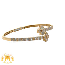 Load image into Gallery viewer, 4 piece deal: 36mm Rolex Diamond Watch + Yellow Gold and Diamond Twin Flower Bracelet + Free pair of earrings + Gift from MTJ