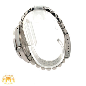 6.50ct Diamond 36mm Rolex Watch with Stainless Steel Jubilee Bracelet