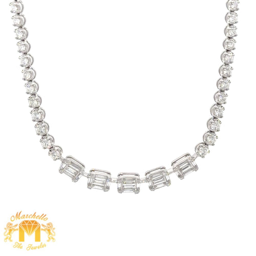VVS/vs high clarity of diamonds set in a 18k White Gold Fancy Cushion Necklace
