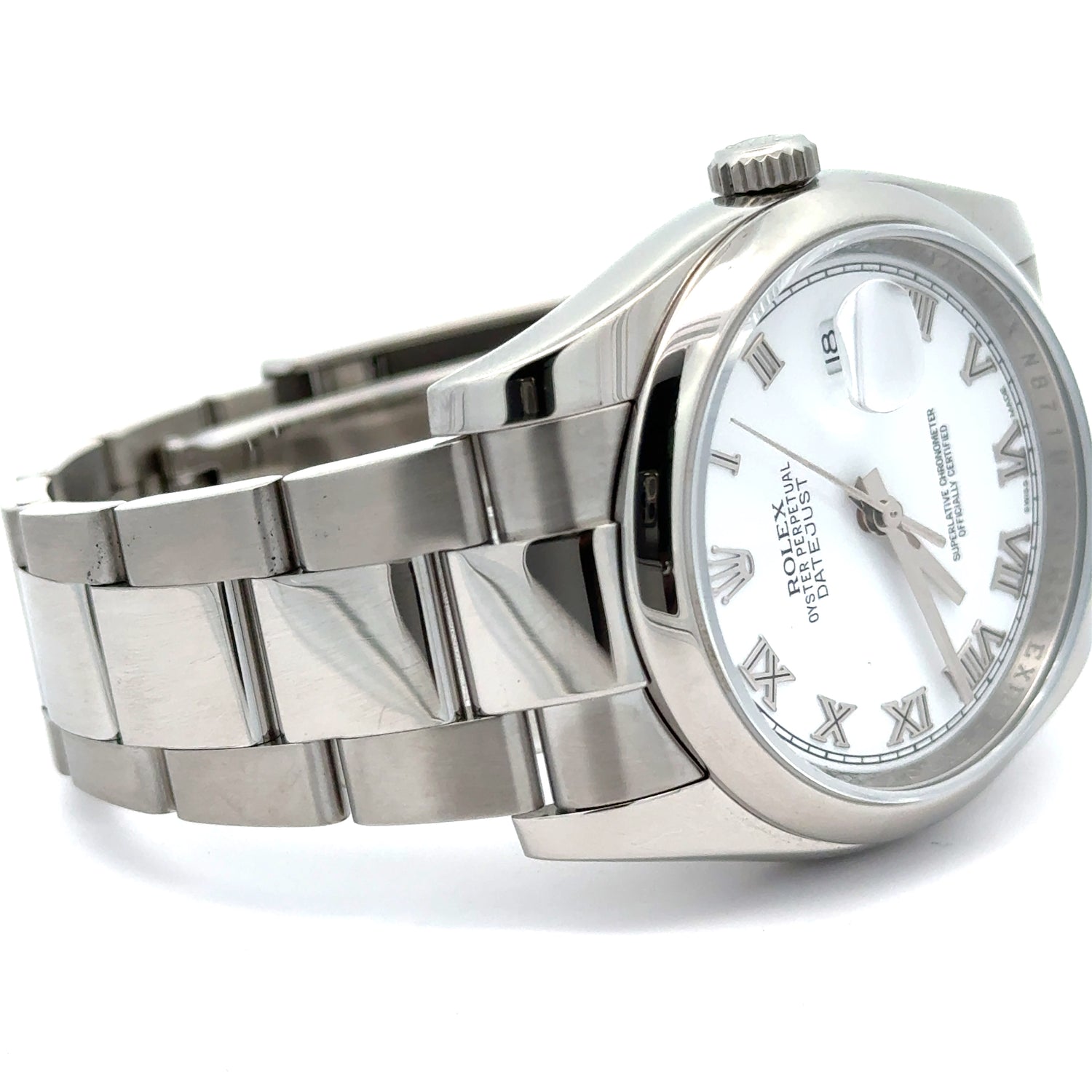 36mm Rolex Watch with Stainless Steel Oyster Bracelet (engraved model, model number: 116200)