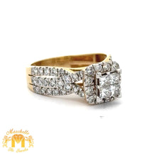 Load image into Gallery viewer, 14k Yellow Gold and Diamond Ladies` Ring with Round and Princess Cut Diamonds