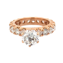 Load image into Gallery viewer, 5.20ct diamonds 18k Gold Engagement Ring with Round Diamonds (choose your color)
