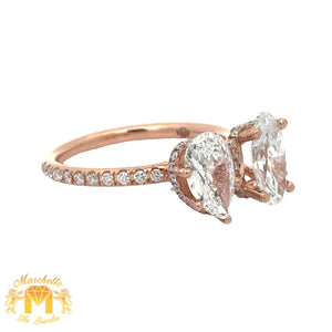 18k Rose Gold and Diamond Engagement Ring (GIA certified)