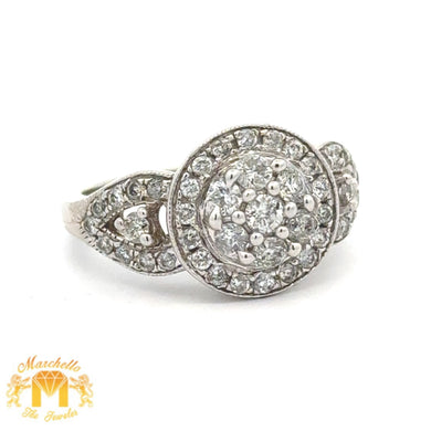 White Gold and Diamond Ladies` Ring with Round Diamonds