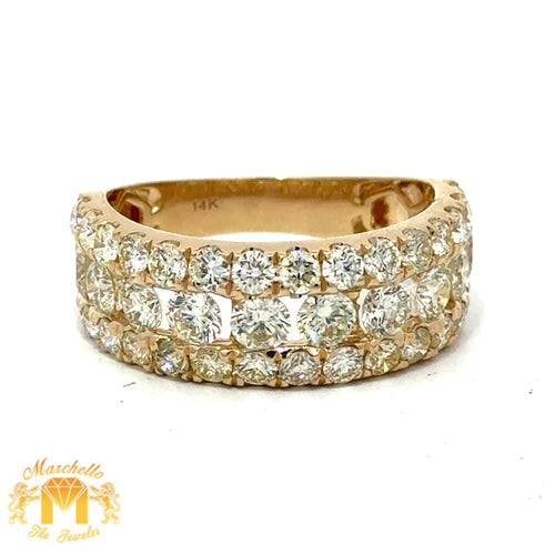 3.60ct diamonds 14k Yellow Gold Band with Round Diamonds