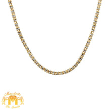 Load image into Gallery viewer, 14k Gold and Diamond Hamsa Pendant and 2mm Ice Link Chain (choose your color)