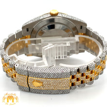 Load image into Gallery viewer, Iced out 41mm Rolex Datejust Watch with Two-tone Jubilee Bracelet