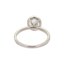 Load image into Gallery viewer, 18k White Gold and Diamond Oval Engagement Ring with Oval and Round diamonds