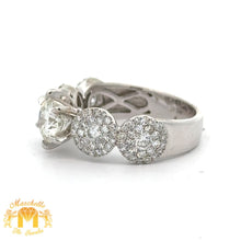 Load image into Gallery viewer, 3.53ct diamonds 14k White Gold 2-piece Bridal Rings Set with Round Diamonds