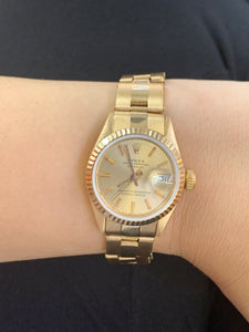 26mm Rose Gold Ladies`Rolex Datejust Watch with Oyster Bracelet