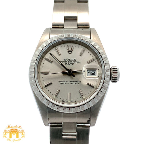 Factory 26mm Rolex Watch with Stainless Steel Oyster Bracelet (Rolex Papers)