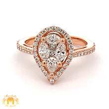 Load image into Gallery viewer, VVS/vs high clarity diamonds set in a 18k Gold Pear Shaped Diamond Ring (choose your color)