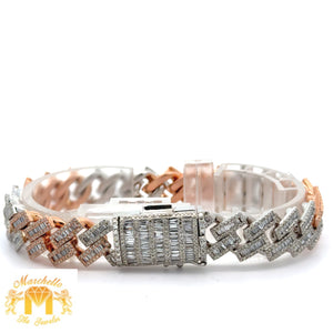 4 piece deal: 14k gold and diamond Cuban Bracelet + 14k gold and diamond Monster Ring + Earrings + Gift from MTJ