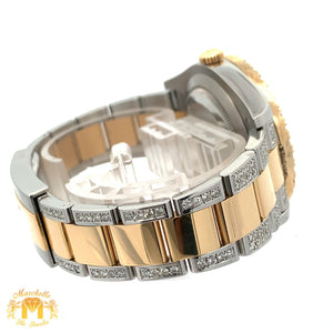 41mm Rolex Watch with Two-Tone Oyster Diamond Bracelet (Mother of pearl (MOP) dial)