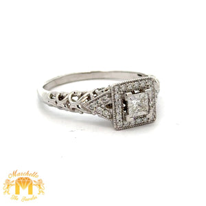 14k white gold and diamond 3-piece Ladies Ring Set