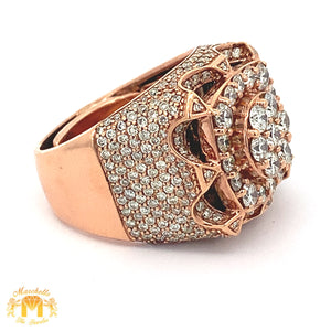 4.80ct diamonds 14k Gold Men`s Ring with Round Diamonds (choose your color)