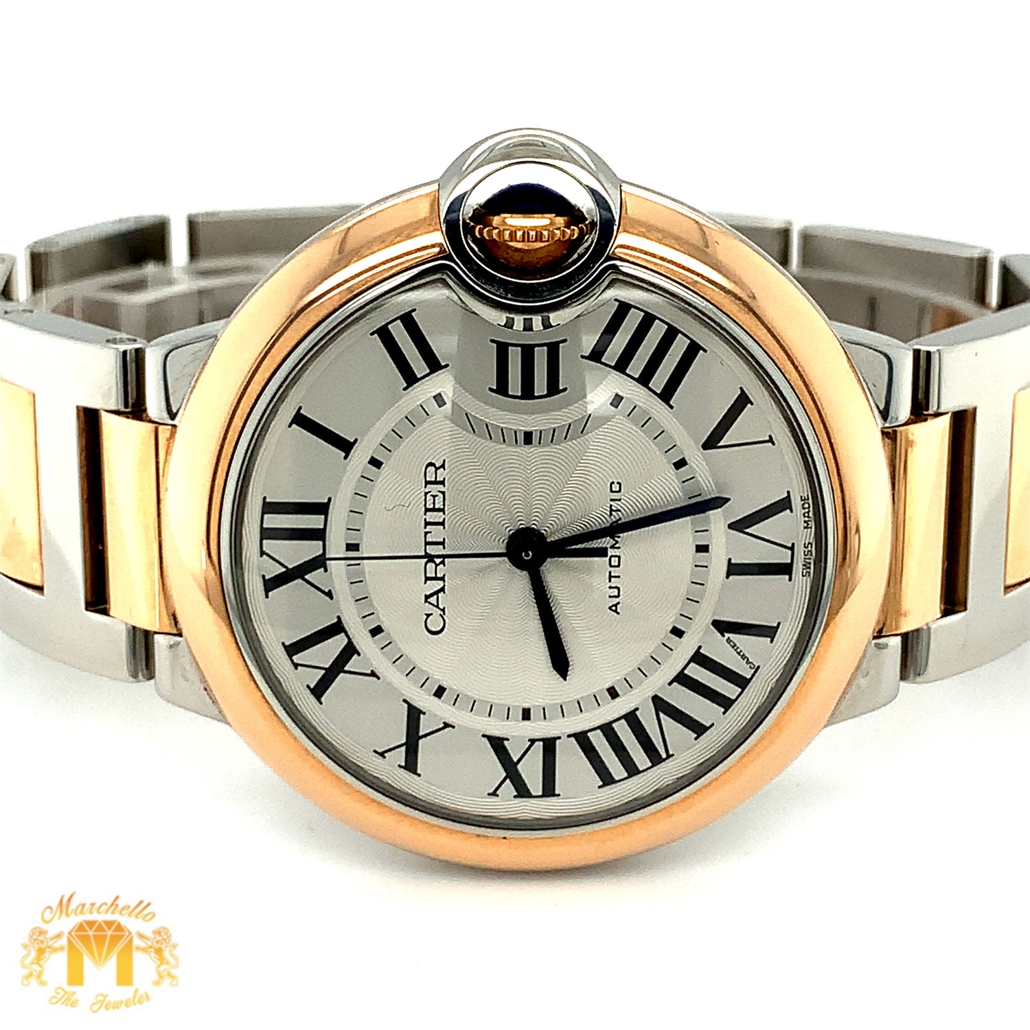 Full factory 36mm 18k Rose Gold Cartier Watch