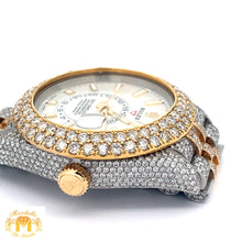 Load image into Gallery viewer, Iced out 42mm Rolex Sky-Dweller Watch with Two-Tone Jubilee Bracelet