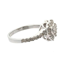 Load image into Gallery viewer, 14k White Gold and Diamond Heart Ring with Round Diamond