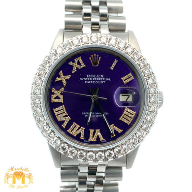 3.40ct Diamond 36mm Rolex Watch with Stainless Steel Jubilee Bracelet