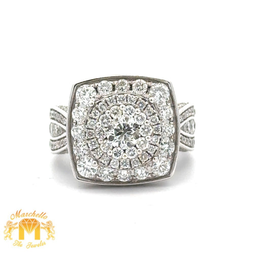 3.17ct diamonds 14k White Gold and Diamond Ring with Round Diamonds