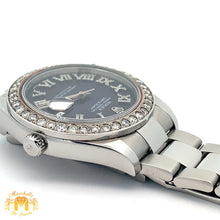 Load image into Gallery viewer, 41mm Rolex Diamond Watch with Stainless Steel Oyster Bracelet (diamond bezel and dial)