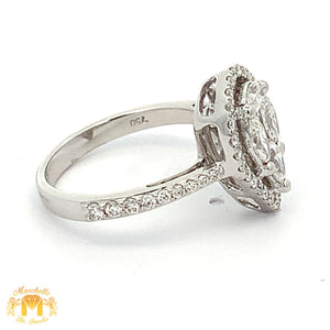 VVS/vs high clarity diamonds set in a 18k Gold Pear Shaped Diamond Ring (choose your color)