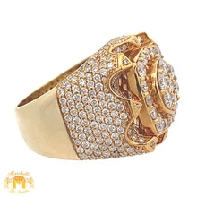 Load image into Gallery viewer, 4.80ct diamonds 14k Gold Men`s Ring with Round Diamonds (choose your color)