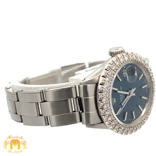 Load image into Gallery viewer, 4 piece deal: Ladies`26mm Rolex Diamond Watch with Stainless Steel Oyster Bracelet + White Gold and Diamond Twin Heart Bracelet + White Gold and Diamond Flower Earrings + Gift from Marchello the Jeweler