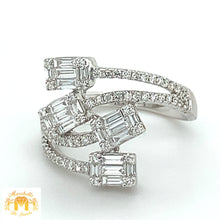 Load image into Gallery viewer, VVS/vs high clarity Diamonds set in a 18k White Gold Quadruple rectange Ladies` Diamond Ring