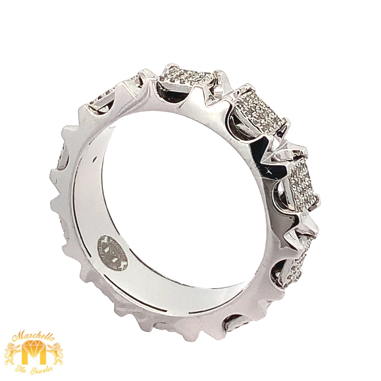 White Gold and Diamond Eternity Band with Round Diamonds