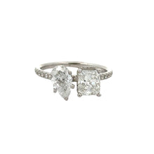 Load image into Gallery viewer, 3ct diamonds 18k White Gold Engagement Ring