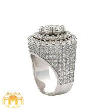 Load image into Gallery viewer, 9.10ct diamonds 14k White Gold and Diamond Men`s Ring with Round Diamonds