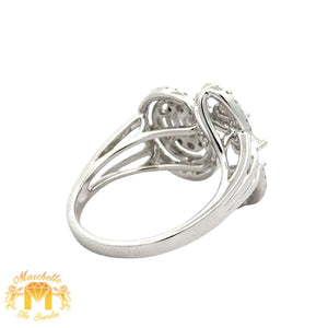 VVS/VS high clarity of diamonds set in a 18k White Gold  Ladies` Ring with Combination of Fancy Shapes