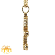 Load image into Gallery viewer, 14k Yellow Gold and Diamond Ankh Pendant with Round Diamonds