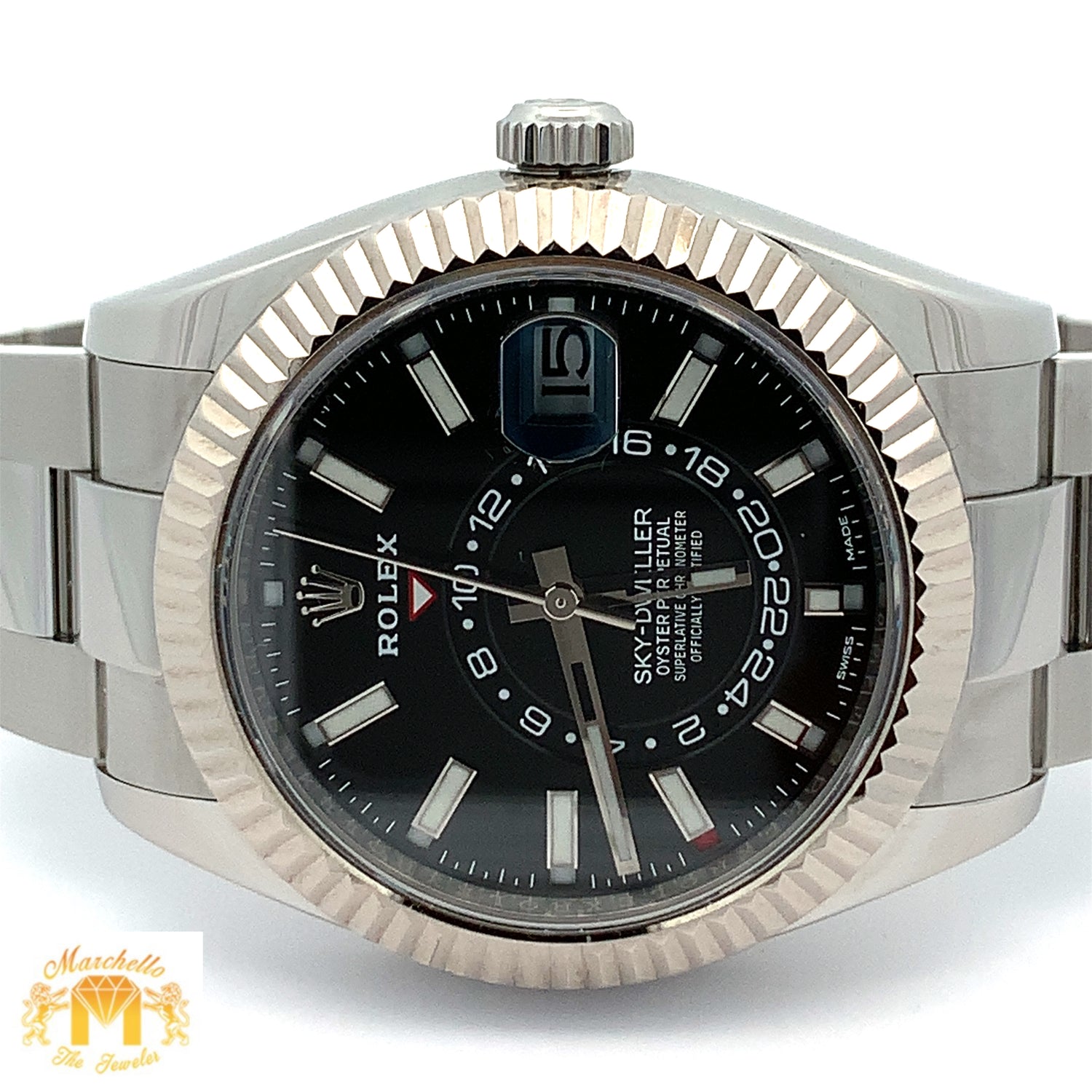 Full Factory 42mm Rolex Sky-Dweller Watch with Stainless Steel Oyster Bracelet