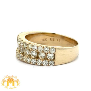 3.66ct diamonds 14k Yellow Gold Wedding Band with Round Diamonds