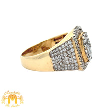 Load image into Gallery viewer, 3.90ct diamonds 14k Yellow Gold Men`s Ring with Round Diamonds