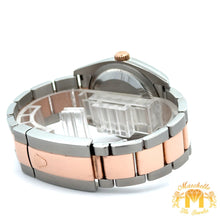 Load image into Gallery viewer, 36mm Full Factory 18k Rose Gold Rolex Watch with Two-Tone Oyster Bracelet