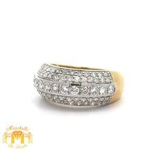 Load image into Gallery viewer, 14k Yellow Gold and Diamond Wedding Band with Round Diamonds