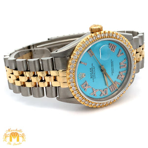 36mm Rolex Diamond Watch with Two-tone Jubilee Bracelet