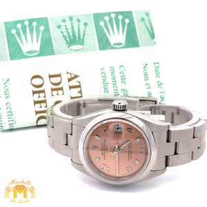 Factory 26mm Rolex Ladies`Watch with Stainless Steel Oyster Bracelet (Rolex papers)