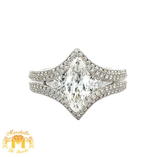 VVS clarity of diamonds F/IF color 18k white gold Engagement Ring (GIA certified)