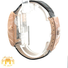 Load image into Gallery viewer, Rolex Cellini Prince Black Dial Rose Gold Men`s Watch with Brown Leather