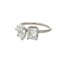 Load image into Gallery viewer, 3ct diamonds 18k White Gold Engagement Ring