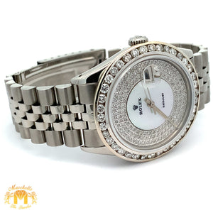 3.50ct Diamond 36mm Rolex Watch with Stainless Steel Jubilee Bracelet