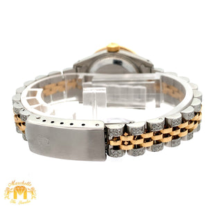 26mm Ladies`Rolex Watch with Two-Tone Jubilee Diamond Bracelet (factory diamond dial, custom diamond bezel)