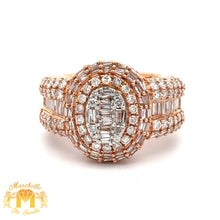 Load image into Gallery viewer, 3.55ct Diamonds 14k Rose Gold Men`s Ring with Baguette and Round Diamonds