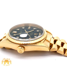 Load image into Gallery viewer, 36mm 18k gold Rolex Presidential Watch (black diamond dial, quick-set)